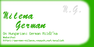 milena german business card